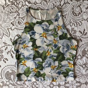 AA Orchid print crop top